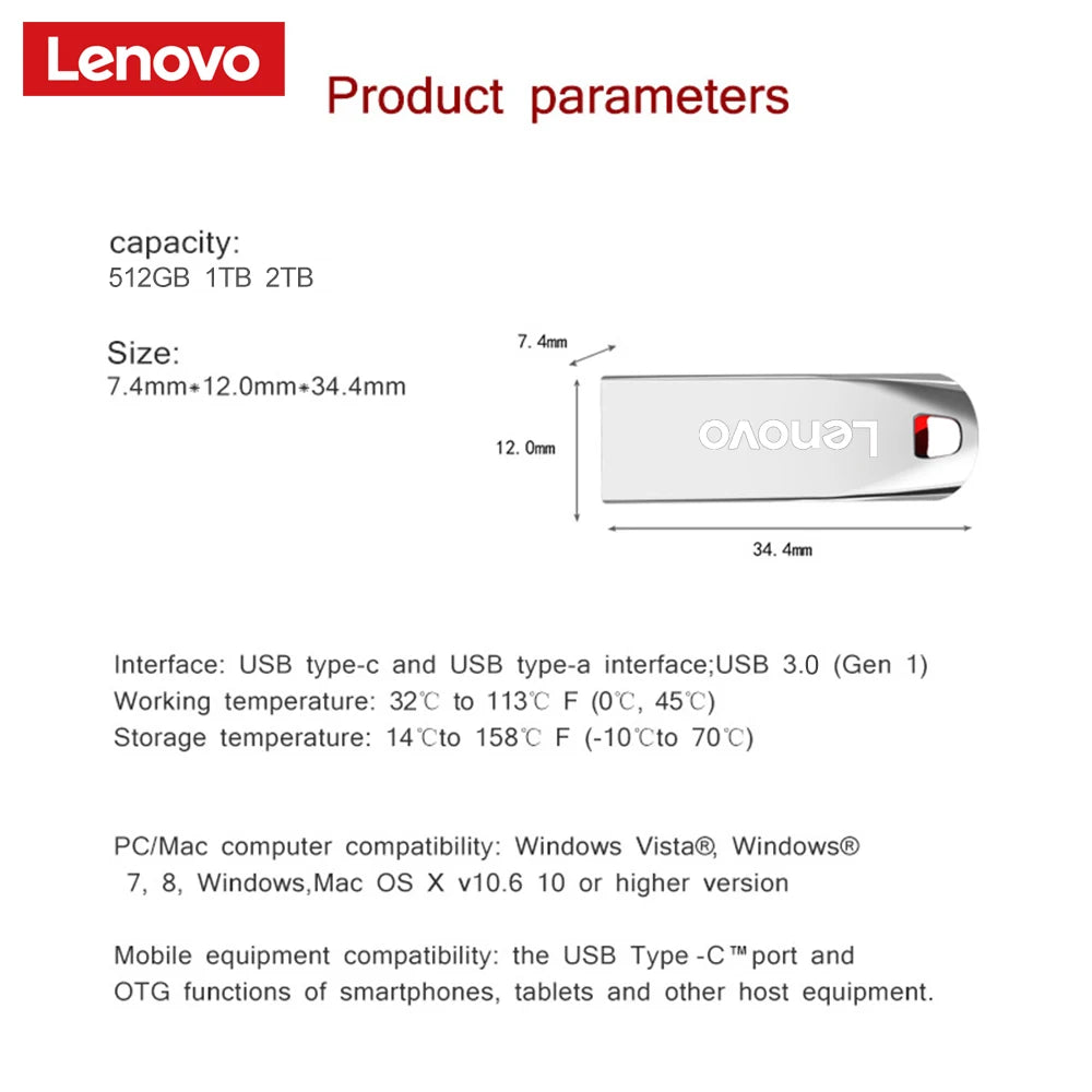 Lenovo Titan 2TB USB Flash Drive